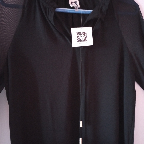 NWT Anne Klein Blouse Black - Picture 2 of 7